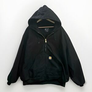 Carhartt J0140 Jacket 4XL Black Duck Canvas Insulated Quilted Lined Work Coat